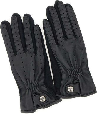 Vivienne Westwood Accessoires, Dames, Zwart, M, Wol, Leather Sheep Gloves