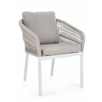 Decorspace Sedia Galdana struttura in alluminio con braccioli per interni ed esterni -Saturn / Confezione da 1 Pezzo