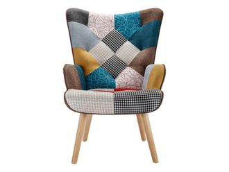 VENTE-UNIQUE.COM Sill&oacute;n cl&aacute;sico poli&eacute;ster multicolor