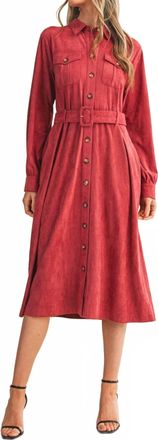 Merci Dusty Berry Dress In Pink