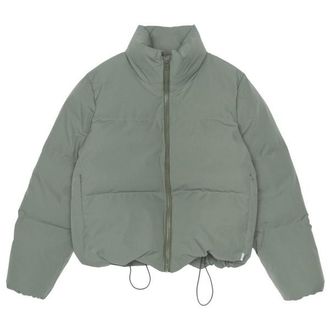 Selfhood Short Puffer Winterjacke f&uuml;r Damen | gr&uuml;n/grau