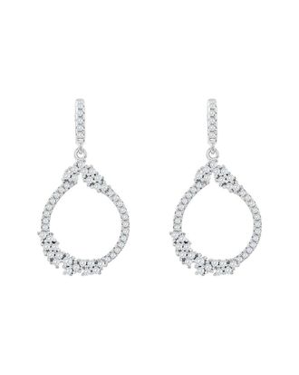 Suzy Levian Suzy Levian Silver Cz Dangle Earrings