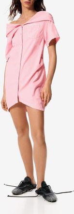 Desigual Short Sleeve Hooded Shirtdress in Light Pink at Nordstrom, Size X-Large