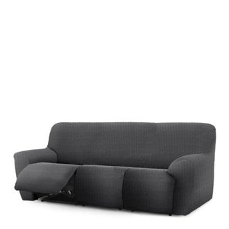 Eysa Funda de sof&aacute; relax extensible 3 plazas x 3 gris oscuro 200 - 260 cm