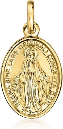 Ross-Simons Italian 14kt Yellow Gold Miraculous Medal Pendant