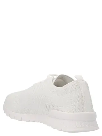 Kiton Textured Knit Sneaker - White