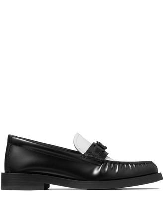 Jimmy Choo London Addie logo-plaque leather loafers - Nero