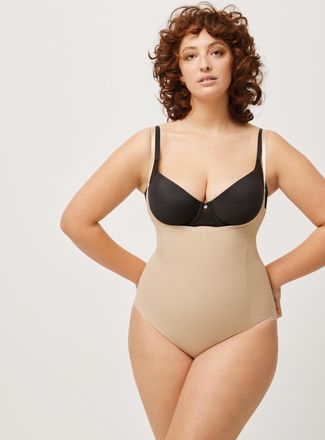 Ysabel Mora Body YSABEL MORA, Damen, Gr. XXL, N-Gr, beige, Obermaterial: 73% Polyamid, 27% Elasthan, figurbetont, Bodys Body, Spitze, mittlerer Shape-Effekt, elas