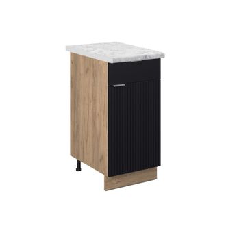 Vicco Mueble Bajo De Cocina Fame-line, Rayas Negras, 40 Cm, Et M&aacute;rmol