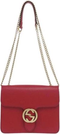 Gucci Pre-owned Shoulder Bags, female, Red, Size: ONE SIZE Pre-owned Vintage Shoulder Bag