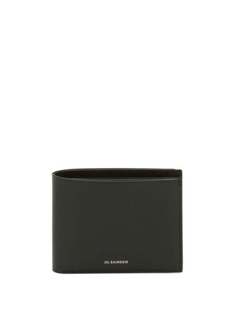 Jil Sander Black Compact Calf Leather Wallet