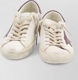 Golden Goose star detail leather sneakers worn finish