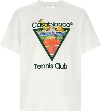 Casablanca White Crew Neck T-Shirt