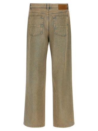 Amiri Overdyed Cotton Straight-Leg Jeans - Beige