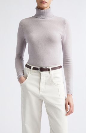 Eleventy Semisheer Cashmere Turtleneck Sweater in 35 Lavender at Nordstrom, Size X-Small