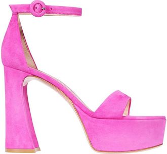 Gianvito Rossi Suede Ankle Strap Sandals