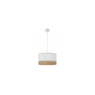 Fabrilamp Fabrilamp - Colgante Olga 1xe27 Blanco/blanco-mad.clara Regx40x40 Cm