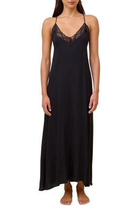 Papinelle Sleepwear Talia Nightgown in Black at Nordstrom, Size X-Small