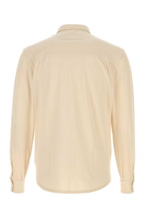 Fedeli Mens Sand Cotton Shirt Mandorla Exterior: Camicie