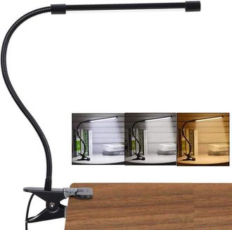 OEM L&aacute;mpara De Lectura Led Regulable, Con Pinza, Protecci&oacute;n Ocular, 3 Modos De Iluminaci&oacute;n Y 10 Niveles De Brillo, Interfaz Usb, Port&aacute;til, Flexible, Dise&ntilde;