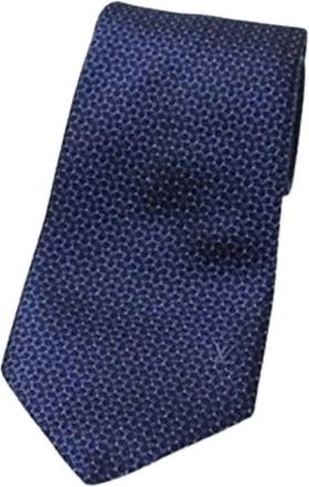 Louis Vuitton Pre-owned Scarves, male, Blue, Size: ONE SIZE Pre-owned Cravat