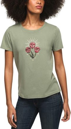 Lucky Brand Flower Bunch Cotton Graphic T-Shirt in Chinois Green at Nordstrom, Size X-Small