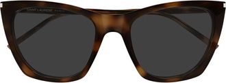 Saint Laurent Sunglasses Sl 214 Kate Thin 003 Brown/Dark Gray Women