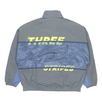 adidas M Wrd Wov Jkt Sports Loose Contrasting Colors Printing Woven Stand Collar Jacket Blue GL8682