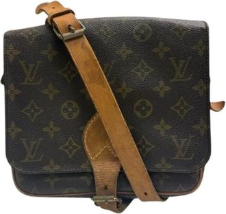 Louis Vuitton Pre-owned Cross Body Bags, female, Brown, Size: ONE SIZE Pre-owned Monogram Cartouchiere PVC Shoulder Bag
