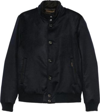Moorer Janos Bomberjack - Heren - Bomber jackets - Blauw - 2XL - Leer - Jassen