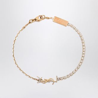 Saint Laurent Bracciale con charme Cassandre dorato