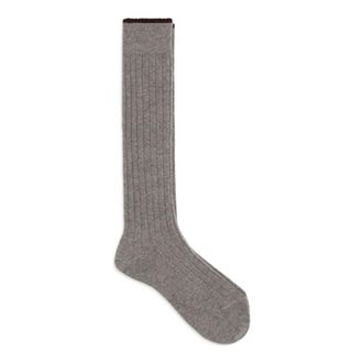 Brunello Cucinelli Calcetines de cachemira acanalados - Underwear - unisex - Gris - M