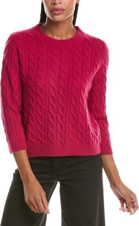 N.Peal N.Peal Emilia Cable Round Neck 100% Cashmere Sweater