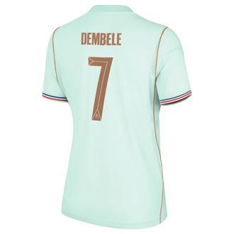 Nike Ousmane Demb&eacute;l&eacute; France National Team 2026 Stadium Away Nike Womens Dri-FIT Soccer Jersey in Green | NN203949130-FFF