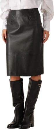 Copenhagen Muse Rokken, Dames, Zwart, XS, Leer, Cmbaron-Skirt