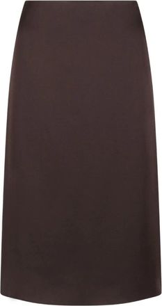 Tom Ford Diep Bruine Pencilrok - Dames - Midirokken - Bruin - M - Rokken