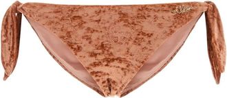 Chlo&eacute; Peach Stretch Velvet Bikini Slip - Dames - Bikinis - Oranje - M - Badmode