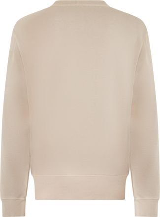 HUGO BOSS Mens Crew Neck Cotton Sweatshirt Light Beige Sweatshirts Sweater