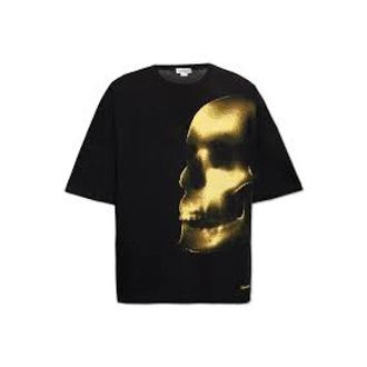 Alexander McQueen T-Shirts, male, Black, S, Casual Cotton T-Shirt for Men