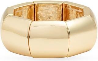 Open Edit Polished Square Stretch Bracelet in Gold at Nordstrom Rack