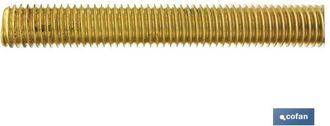 cofan Cofan - Din 975 M-20 Laton, Varilla Roscada Din 975 1 Metro En Lat&oacute;n