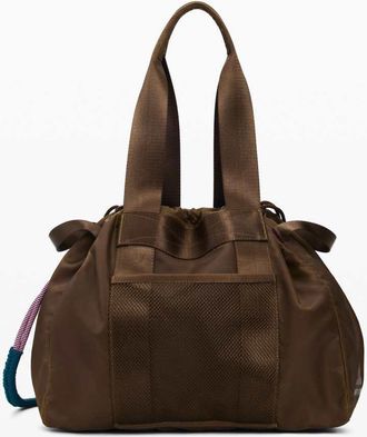 Desigual Borsa shopper grande in nylon marrone