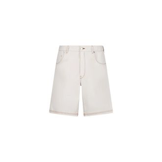 Fendi Denim Shorts, male, Beige, Size: W31 White Denim Shorts Roma Style