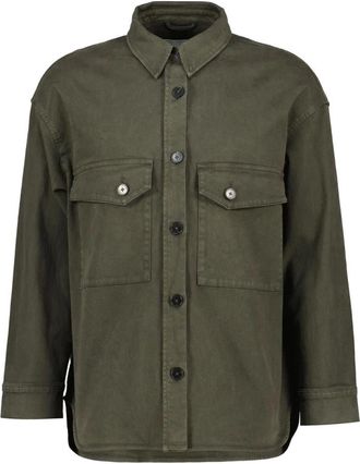 Closed Overshirt Relaxed Fit - Dames - Zomerjassen - Groen - M - Katoen - Jassen