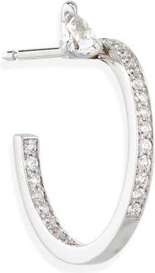 Repossi Serti Sur Vide Diamond Single Earring in White Gold at Nordstrom