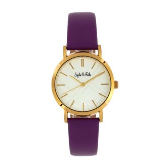 Sophie & Freda Budapest 36 mm Leather Strap Watch