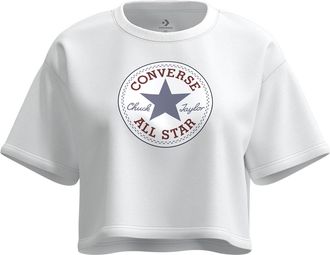 Converse T-Shirt CONVERSE CHUCK PATCH TEE, Damen, Gr. XXL, wei&szlig; 10a, Obermaterial: 62% Baumwolle, 33% Polyester, 5% Elasthan, Rundhals, Shirts T-Shirt, sportli