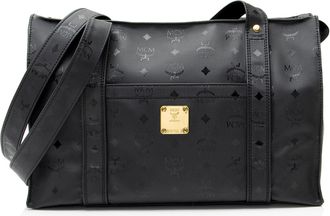 MCM Vintage Visetos Medium Shopper Tote