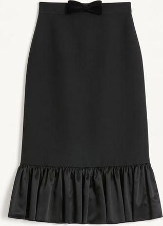 Valentino Crepe Couture Midi Skirt Woman BLACK 36