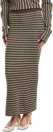 Rowing Blazers Stripe Wool & Mohair-Blend Maxi Skirt